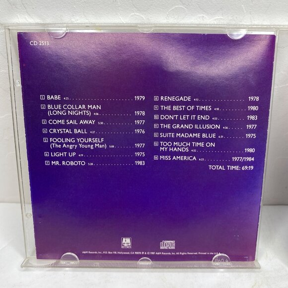 Styx Classics Volume 15 CD 25th Anniversary Edition Jewel Case 14 Tracks - Picture 2 of 4